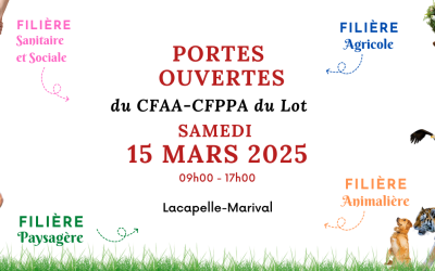 Journée Portes Ouvertes du CFAA-CFPPA du Lot le samedi 15 mars 2025